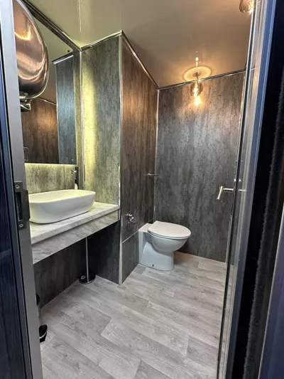 Luxury restroom trailer